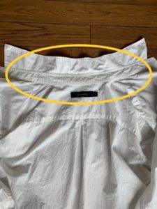 黄ばみが取れたシャツ